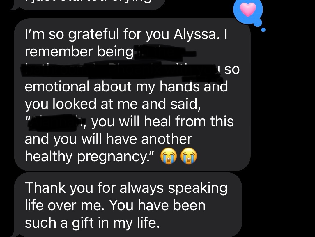 Patient testimonial about pregnancy hope