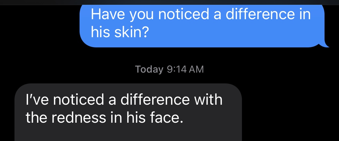 Patient testimonial about skin improvement