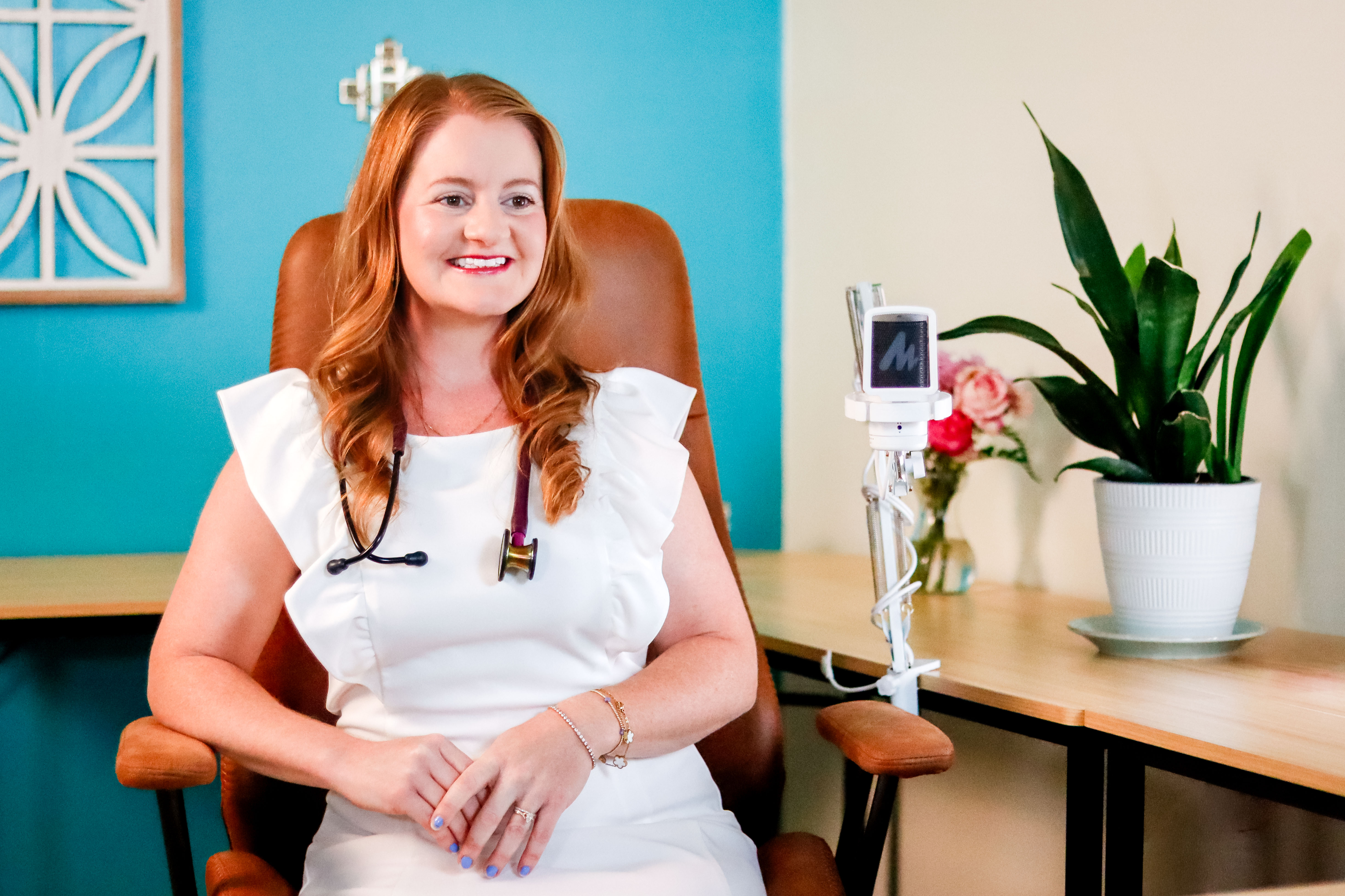 Alyssa Kalberer seated in her clinic